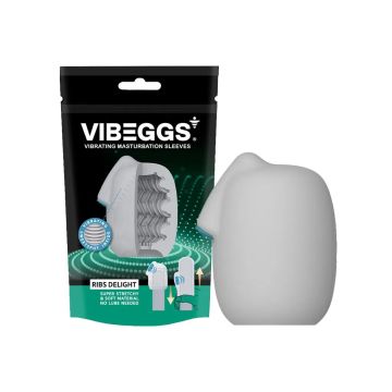 Vibrerende Masturbatie Sleeve Ribs Delight - Wit