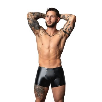 Male Power Wetlook Pouch Short - Zwart