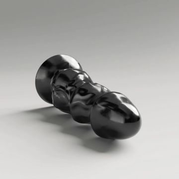 All Black Steroid Dildo Shuttlecock - Zwart
