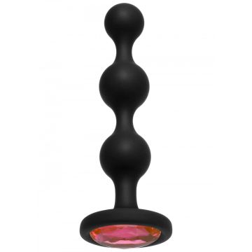 Anale Beads met Bling Steen - Roze