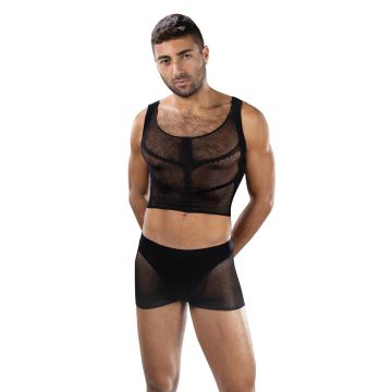 Envy Visnet Tank Top en Boxer 2 Piece Set Armor - Zwart
