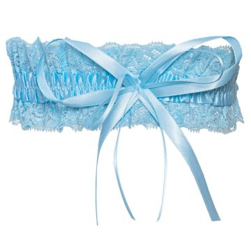 Elastische kousenband - Lichtblauw