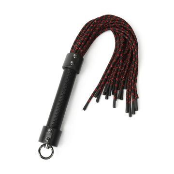 Leren Knot Flogger Zwart - Hidden Desire