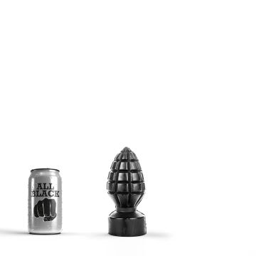 All Black Liam Buttplug 12 cm - Zwart