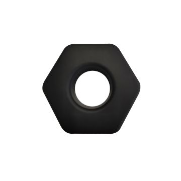 Cockring Hunk van Zacht Siliconen - Zwart