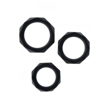 Cockringen Set 3 Stuks - Zwart