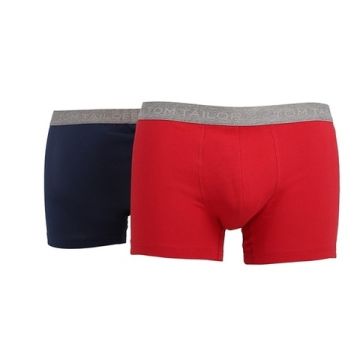 Tom Tailor 2 Pack Cotton Boxershorts Rood en Blauw