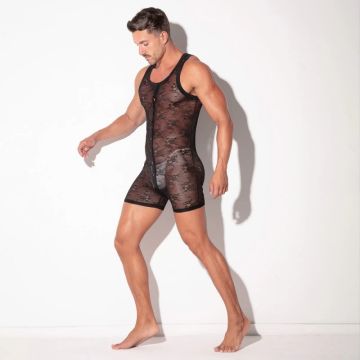 Code 22 Kanten Heren Jumpsuit - Zwart