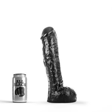 All Black Zwarte Realistische Dildo 29 cm