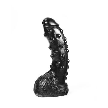 Dark Crystal Zwarte Dildo met Noppen David - 23 cm-david-zwart.jpg