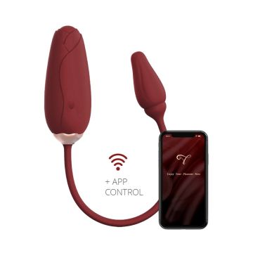 Draagbare Vibrator met Appbediening Viotec Flora - Rood
