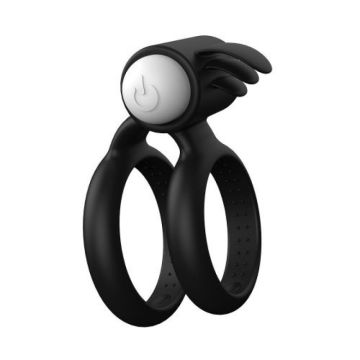 Dubbele Cockring met Vibratie - Erotic Temptation