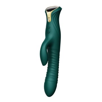 Stotende en Verwarmende Rabbit Vibrator Mose - Groen