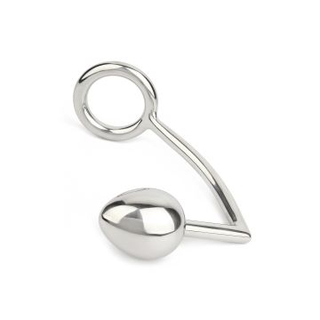 Mr. Steel  Cockring - 40mm -  with Anal Egg
