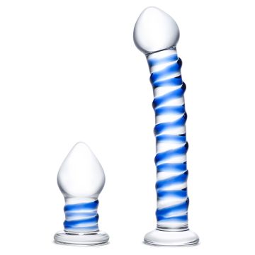 Glazen Dildo en Buttplug Set Glass Swirly-glazen-dildo-en-buttplug-set-glass-swirly.jpg