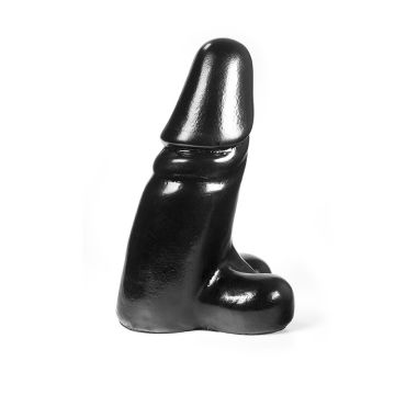 Dark Crystal Zwarte Dildo met Balzak Jelle - 35 cm