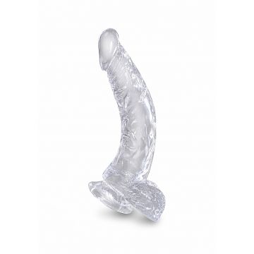 King Cock Transparante Dildo met Balzak - 21 cm