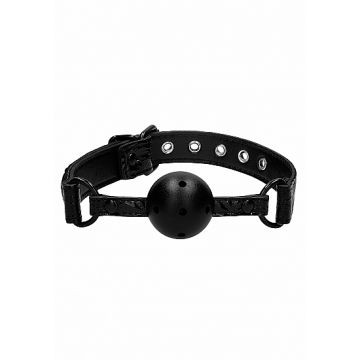 Luxe Ball Gag met Gaten - Zwart