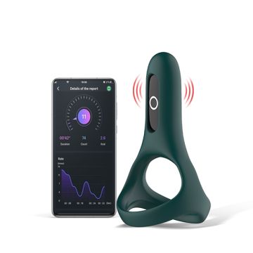 Magic Motion Rise Smart Draagbare Cockring - Groen
