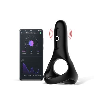 Magic Motion Rise Smart Draagbare Cockring - Zwart