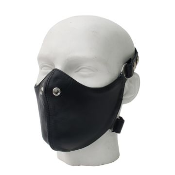 Mister B Leren Bike Masker - Zwart
