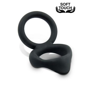 Mr. Cock Siliconen Cockring - Zwart