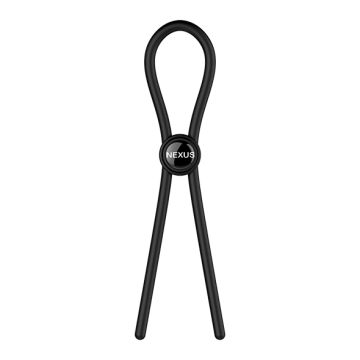 Nexus Forge Single Verstelbare Siliconen Cockring - Zwart