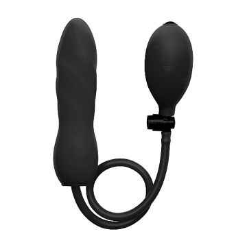 Opblaasbare Anaal plug Twist - Zwart