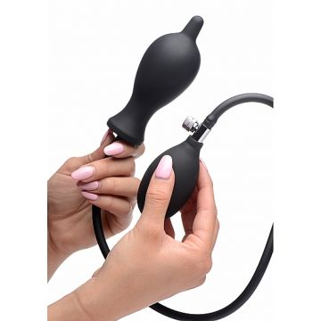 Opblaasbare Buttplug Dark Inflator - Zwart