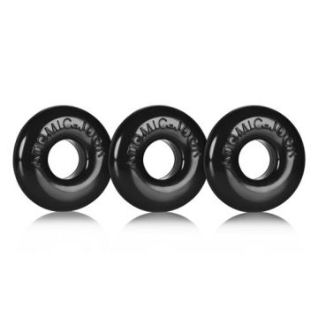 Donut Ringer Cockring Set Zwart - Small
