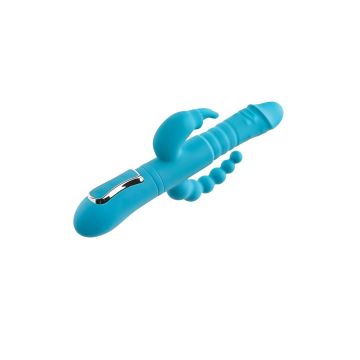 Rabbit Vibrator Eve's Thrusting Triple Joy - Blauw