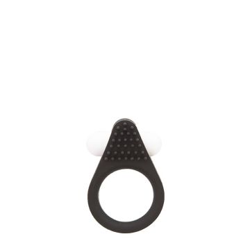 Rekbare vibrerende cockring - Zwart