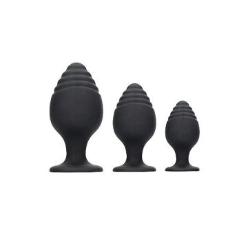 Rippled Butt Plug Set - Zwart-rippled-butt-plug-set-zwart.jpg