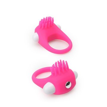 Roze Stimulerende Cockring met 1-Speed Bullet