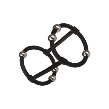 Siliconen Peniskooi met Beads - Zwart