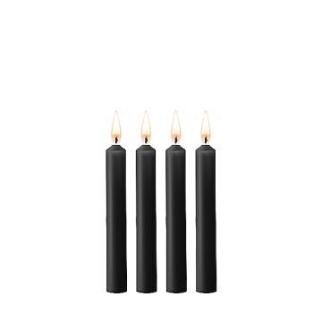 SM Kaarsen 4-Pack - Zwart 