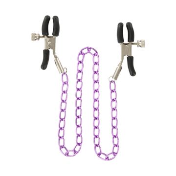 Stimulerende Tepel Ketting - Paars