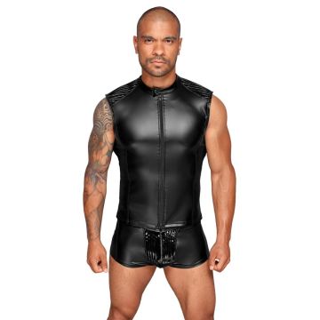 Stoer Shirt met Tweezips Rits - Mat Zwart