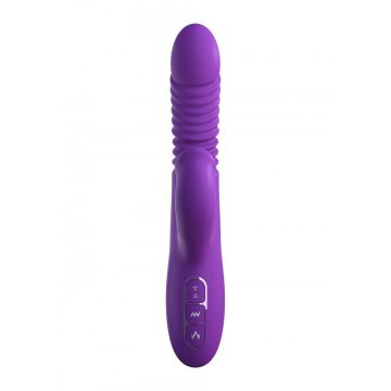 Stotende Vibrator met Clitoris Stimulator - Paars