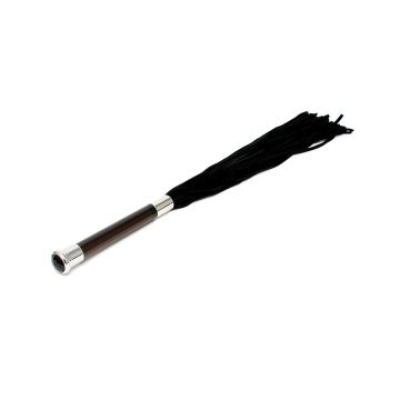 Suède Flogger met Glazen Handvat