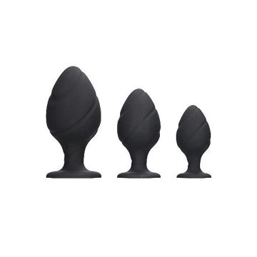 Swirled Buttplug Set - Zwart -swirled-buttplug-set-zwart.jpg