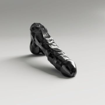 All Black Steroid Dildo The Coach - Zwart