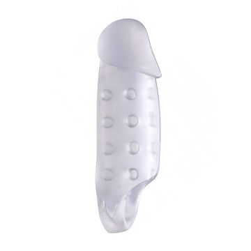 Penisvergrotende sleeve met noppen - Transparant