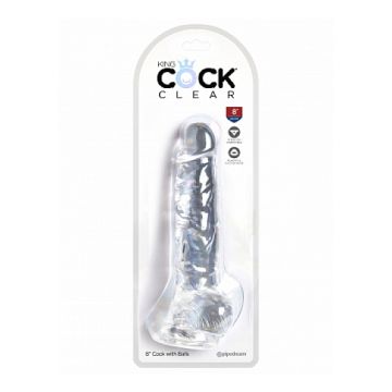 Transparante Dildo met Ballen - 20 CM