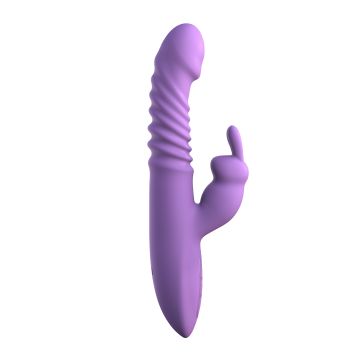 Verwarmende Rabbit Vibrator Her Thrusting Silicone Rabbit 