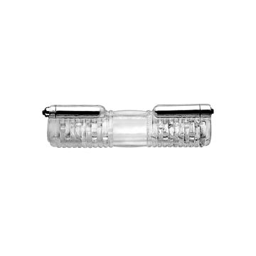 Vibrerende penis sleeve met dubbele bullets