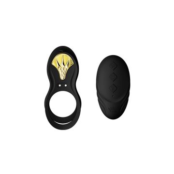 Zalo Bayek Cockring Vibrator met Afstandsbediening - Zwart