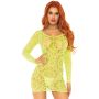 Long Sleeve Mini Jurkje - Geel-long-sleeve-mini-jurkje-geel.jpg