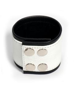 Polsband Wit / Zwart - M dicht