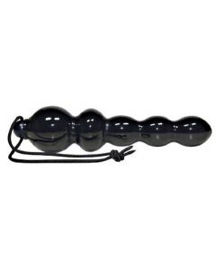 Zwarte boldildo met trekkoord